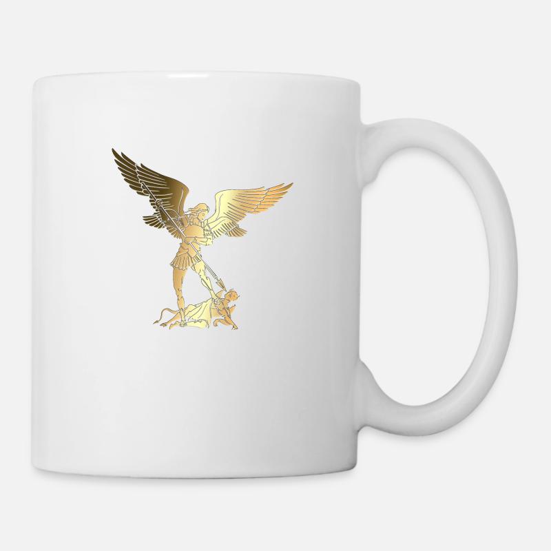 Michael Erzengel Heiliger Christlicher Engel Heiliger Heiliger Snkt - Tasse - Weiß