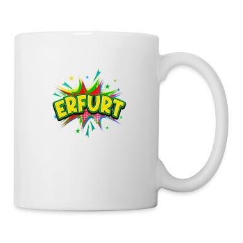 Erfurt, Allemagne, ville, Pop Art, Bande dessinée - Mug blanc - blanc - Droite