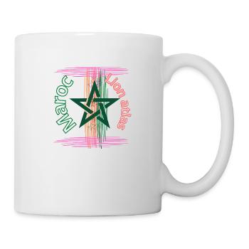 equipe de maroc - Mug blanc - blanc - Droite