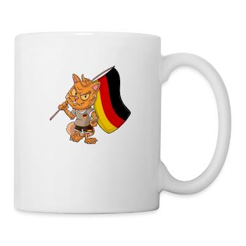 Chat fan allemand - Mug blanc - blanc - Droite