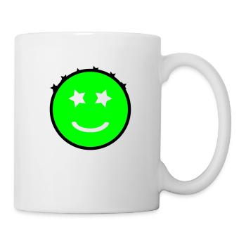 Smiley aux yeux étoilés | Graphique vectoriel - Mug blanc - blanc - Droite