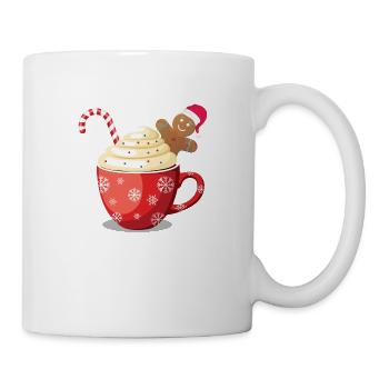 Weihnachtliche Schokotasse - Tasse - Weiß - Rechts