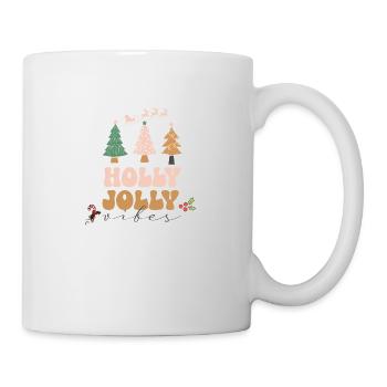 Noël Holly Jolly Vibes Joyeux Noël Design - Mug blanc - blanc - Droite