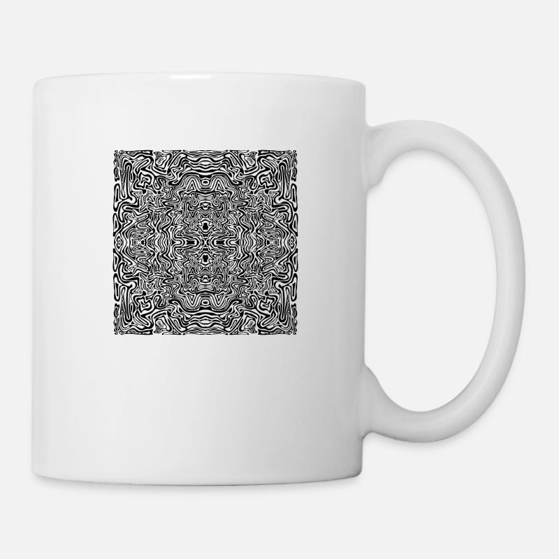 psychedelic Vision bw - Tasse - Weiß