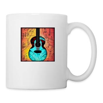E-Gitarre gute Stimmung - Tasse - Weiß - Rechts