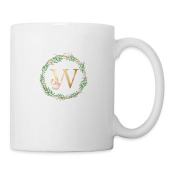 Monogramme personnalisable W - Mug blanc - blanc - Droite