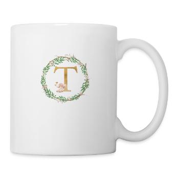 Monogramme T personnalisable - Mug blanc - blanc - Droite