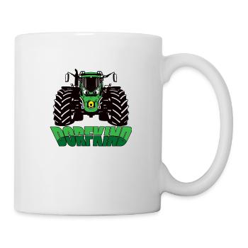 Dorfkind - Trecker, Traktor, Landwirtschaft, Agrar - Tasse - Weiß - Rechts