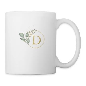 Monogramme D personnalisable - Mug blanc - blanc - Droite