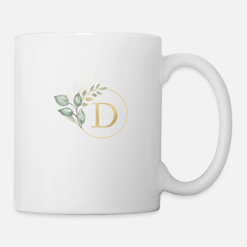Monogramme D personnalisable - Mug blanc - blanc