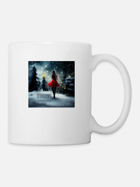 Dieses Weihnachtsmädchen im roten Kleid - Tasse - Weiß