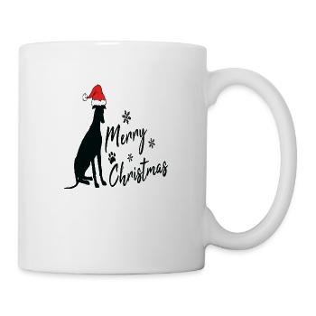 merry christmas greyhound - Tasse - Weiß - Rechts
