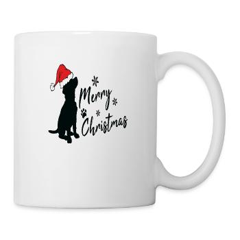Joyeux chiot d’or de Noël - Mug blanc - blanc - Droite