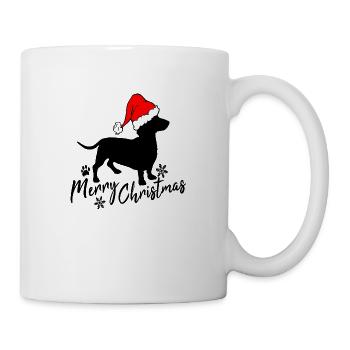 Joyeux teckel de Noël - Mug blanc - blanc - Droite