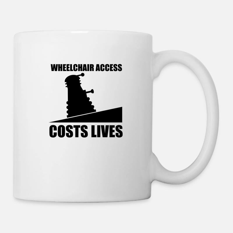 Accessibilité aux chaises roulantes? - Mug blanc - blanc