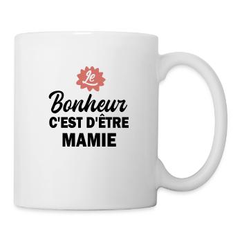 le bonheur c est d être mamie / cadeau mamie - Mug blanc - blanc - Droite