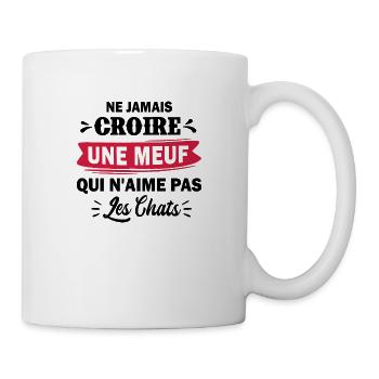 humour amoureux de chats - Mug blanc - blanc - Droite