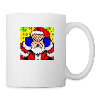 Weihnachtsmann mit schlechter Laune - Tasse - Weiß - Rechts
