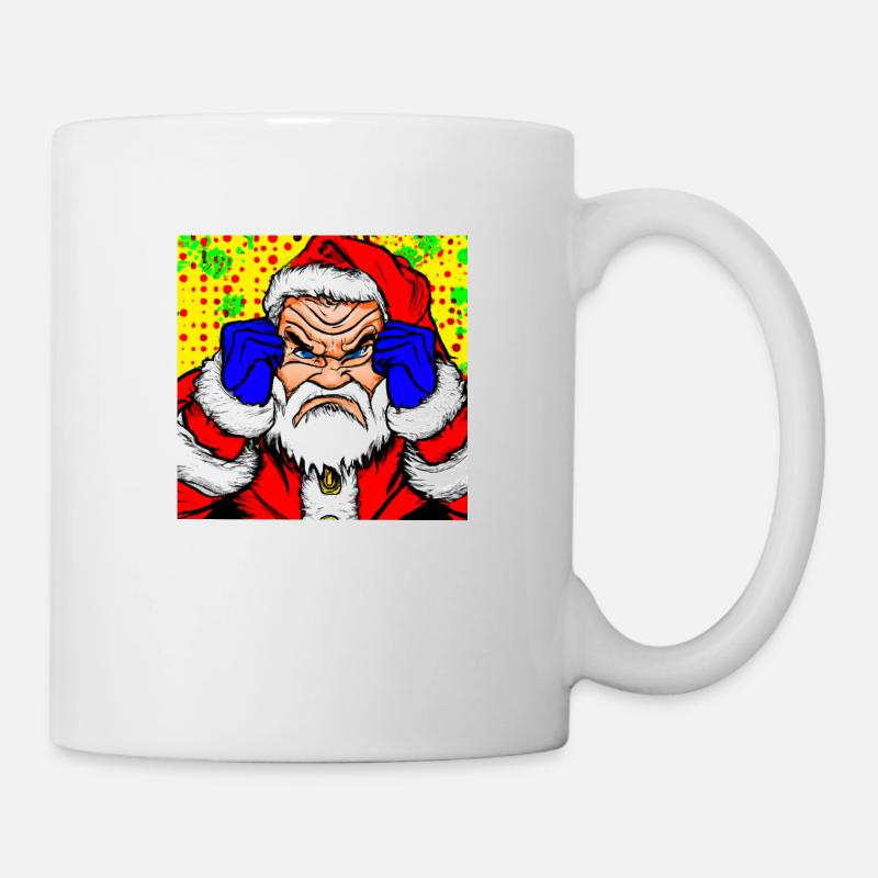 Santa Claus in a bad mood - Mug - white