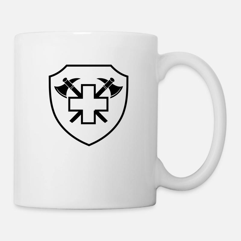 Feuerwehr Schweiz einfarbig - Tasse - Weiß