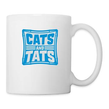 cats and tats Zitat - Tasse - Weiß - Rechts