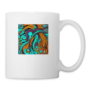 Illustration d’un phénix, style vectoriel - Mug blanc - blanc - Droite