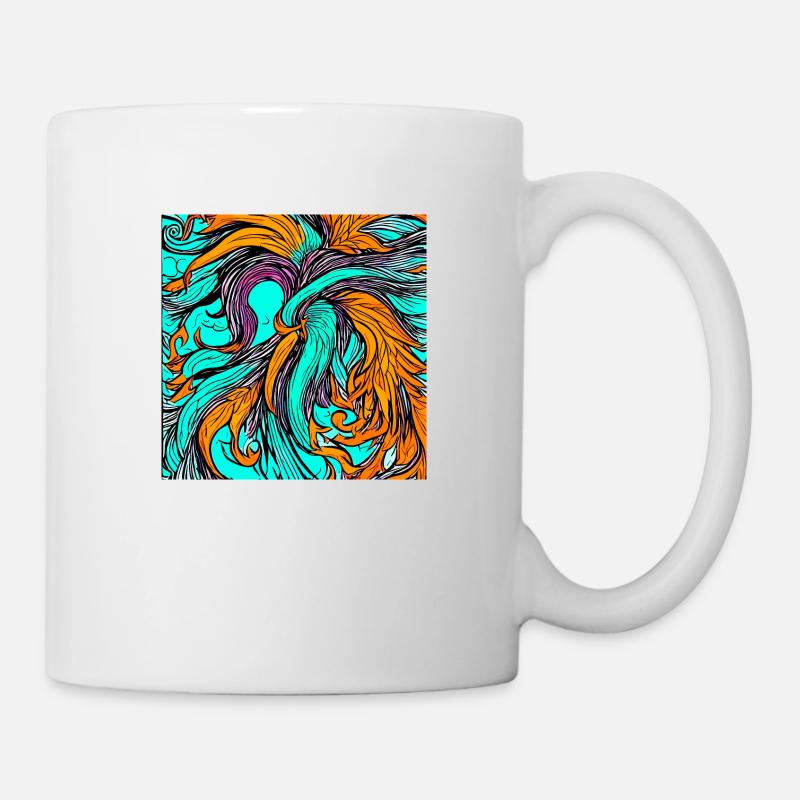 Illustration of a phoenix, vector style - Mug - white