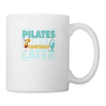 Pilates Now Cocktails Later Exercise Fitness - Mug - white - Right