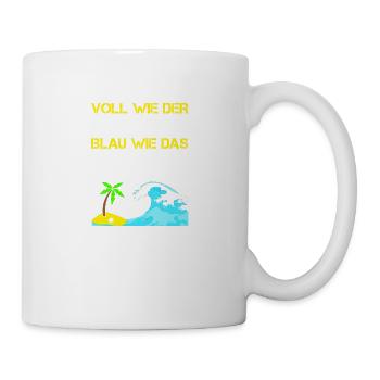 Mallorca VOLL WIE DER STRAND BLAU WIE DAS MEER 23 - Tasse - Weiß - Rechts