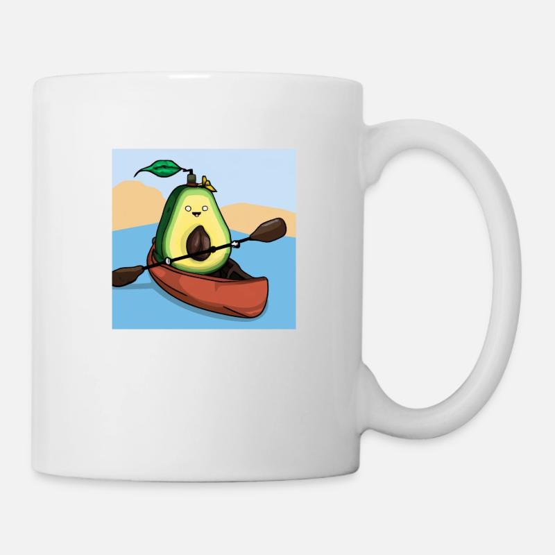 Avocat pagayant en kayak - Mug blanc - blanc