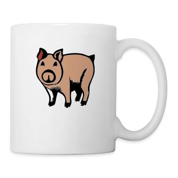 pig sweet pig pig animal vector 07 - Mug - white - Right
