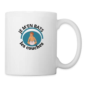 Je m en bats les couches - Mug blanc - blanc - Droite