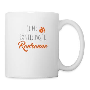 Vêtement humour sur les chats et les ronfleurs - Mug blanc - blanc - Droite