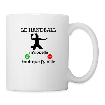 le handball m appelle / humour handballeuse - Mug blanc - blanc - Droite