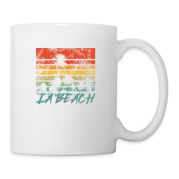 L.A. Beach - Los Angeles Palms Retro - Mug blanc - blanc - Droite