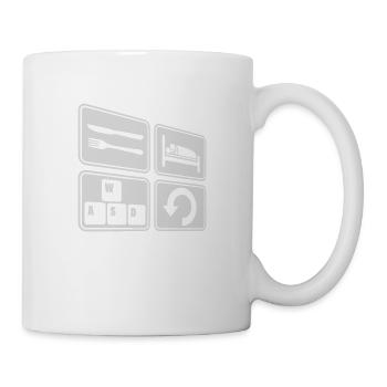 Répétez les jeux informatiques tous les jours - Mug blanc - blanc - Droite