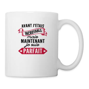 je suis parfait - Mug blanc - blanc - Droite
