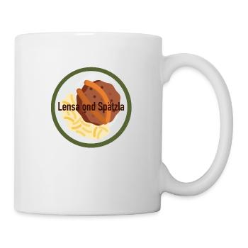 Lensa ond Spätzla Logo - Tasse - Weiß - Rechts