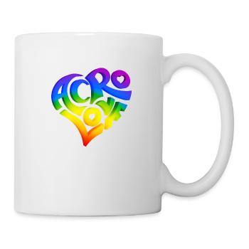 Liebe Acro 3D Regenbogen von Realtai - Tasse - Weiß - Rechts