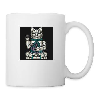 Cyborg Cat Japanese Cyber - Mug - white - Right