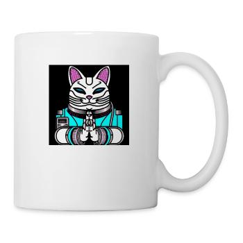 Cyborg Maneki Neko Cat - Tasse - Weiß - Rechts