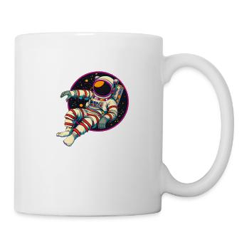 Funky astronaut in space - Mug - white - Right