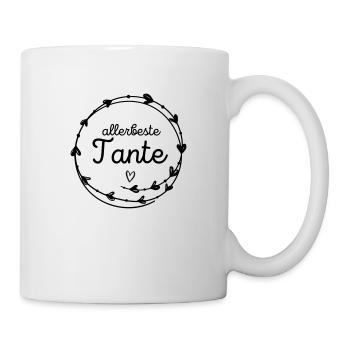 Beste Tante 2023 / Patentante / Du wirst Tante - Tasse - Weiß - Rechts