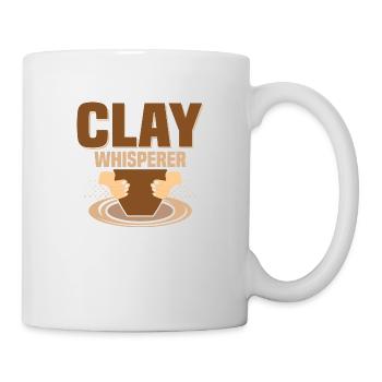 Clay Whisperer Ceramics Artist Pottery - Mug blanc - blanc - Droite