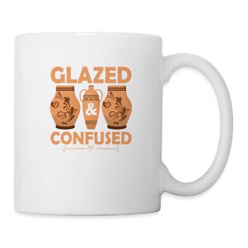 Glazed & Confused Ceramics Artist Pottery - Tasse - Weiß - Rechts