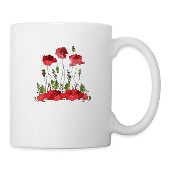 Blumen - Tasse - Weiß - Rechts