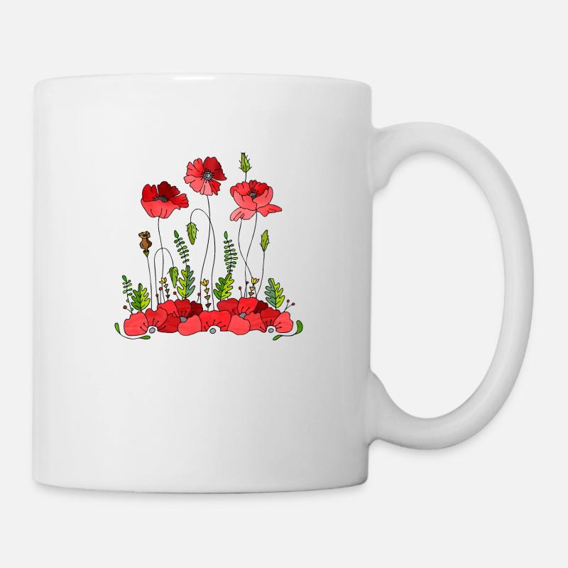 Blumen - Tasse - Weiß