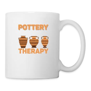 La poterie est mon artiste céramiste de pot de thérapie - Mug blanc - blanc - Droite