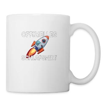 Rakete Schlaf Raketen Schlafanzug Geschenk - Tasse - Weiß - Rechts