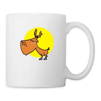 stubborn reindeer - Mug - white - Right